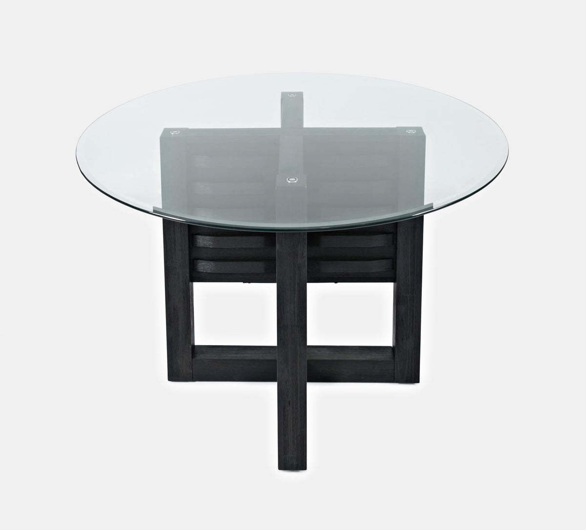 Altamonte Dark Charcoal Round Dining Table w/ 4 Chairs - Ornate Home