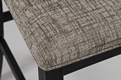 Altamonte Dark Charcoal Round Counter Dining Table w/ 4 Uph Stools - Ornate Home