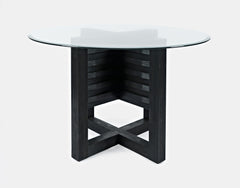 Altamonte Dark Charcoal Round Dining Table - Ornate Home