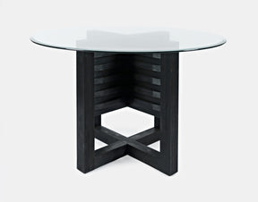 Altamonte Dark Charcoal Round Dining Table - Ornate Home