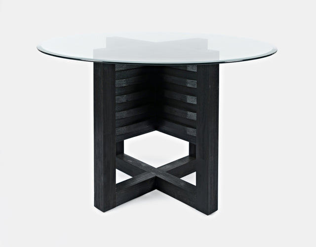 Altamonte Dark Charcoal Round Dining Table - Ornate Home