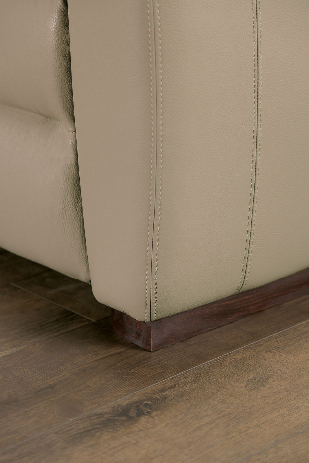 Altamura Taupe Real Italian Leather Power Loveseat - Ornate Home