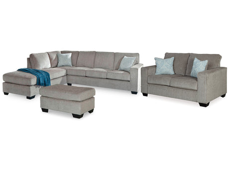 Altari Alloy 2-Piece Sectional with Chaise, Loveseat and Ottoman - Ornate Home