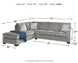 Altari Alloy 2-Piece Sectional with Chaise, Loveseat and Ottoman - Ornate Home