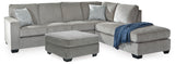 Altari Alloy 2-Piece Sectional with Chaise and Oversized Ottoman - Ornate Home