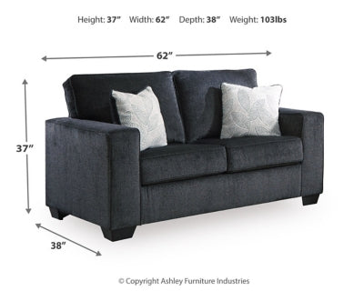 Altari Gray Sofa, Loveseat, Chair and Ottoman (Online Special Price) - Ornate Home