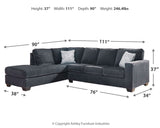 Altari Slate 2-Piece Left Sectional and Ottoman - Ornate Home