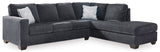 Altari Slate 2-Piece Right Sectional and Ottoman - Ornate Home