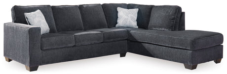 Altari Slate 2-Piece Right Sectional and Ottoman - Ornate Home