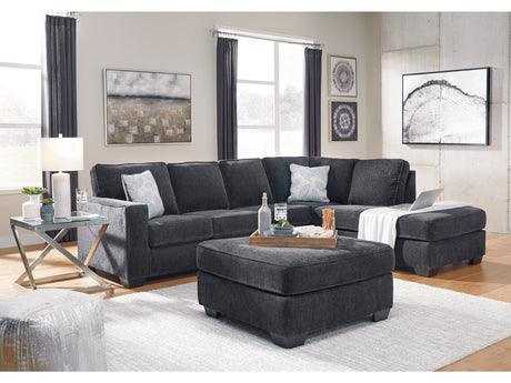 Altari Slate 2-Piece Right Sectional and Ottoman - Ornate Home