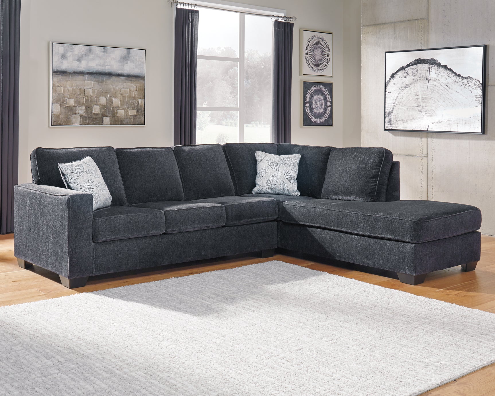 Altari Slate 2-Piece Sectional and Chair (Online Special Price) - Ornate Home