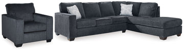 Altari Slate 2-Piece Sectional and Chair - Ornate Home