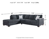 Altari Slate 2-Piece Sectional with Chaise and Ottoman (Online Special Price) - Ornate Home