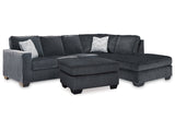 Altari Slate 2-Piece Sleeper Sectional and Ottoman - Ornate Home