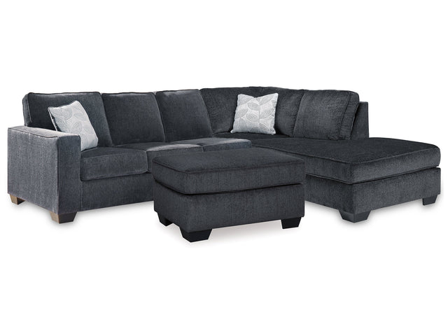 Altari Slate 2-Piece Sleeper Sectional and Ottoman - Ornate Home