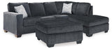 Altari Slate 2-Piece Sleeper Sectional and Ottoman - Ornate Home