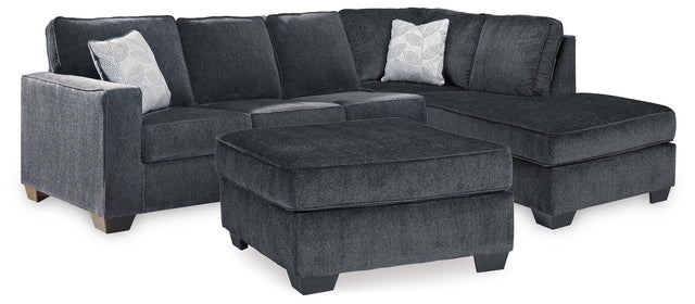 Altari Slate 2-Piece Sleeper Sectional and Ottoman - Ornate Home