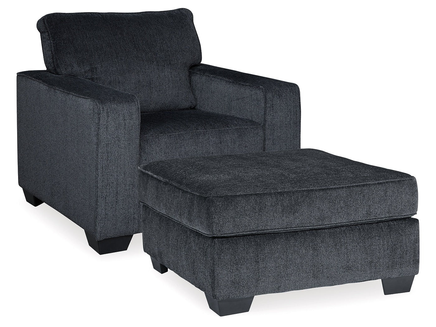 Altari Slate Chair and Ottoman (Online Special Price) - Ornate Home