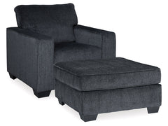Altari Slate Chair and Ottoman - Ornate Home