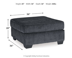 Altari Slate Chair and Ottoman - Ornate Home