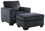 Altari Slate Chair and Ottoman - Ornate Home