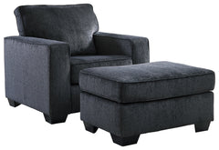 Altari Slate Chair and Ottoman - Ornate Home
