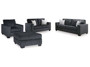 Altari Slate Queen Sofa Sleeper, Loveseat, Chair and Oversized Ottoman (Online Special Price) - Ornate Home