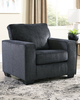 Altari Slate Queen Sofa Sleeper, Loveseat, Chair and Oversized Ottoman (Online Special Price) - Ornate Home