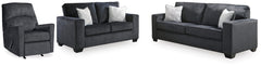 Altari Slate Sofa, Loveseat and Recliner - Ornate Home