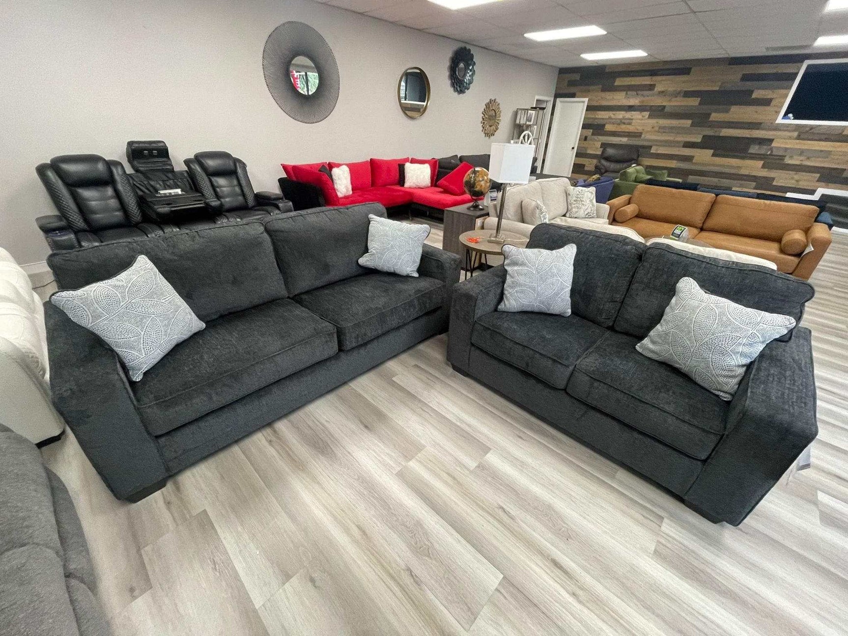 Altari Slate Stationary Sofa & Loveseat / 2pc (Online Special Price) - Ornate Home