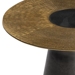 Alto Black Nickel/Antique Brass Accent Table - Ornate Home