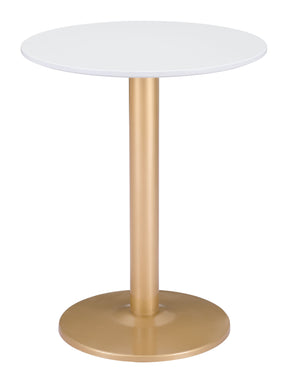 Alto White & Gold Bistro Table - Ornate Home