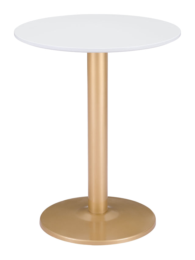 Alto White & Gold Bistro Table - Ornate Home