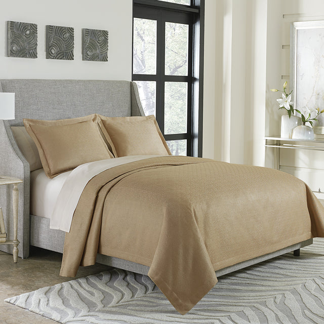 Alton Gold 3-Piece Throw/Coverlet Set - Ornate Home