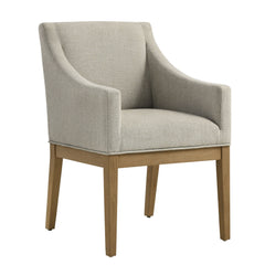Alton Linen/Natural Fabric Upholstered Dining Armchair - Ornate Home