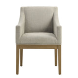 Alton Linen/Natural Fabric Upholstered Dining Armchair - Ornate Home