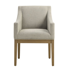 Alton Linen/Natural Fabric Upholstered Dining Armchair - Ornate Home