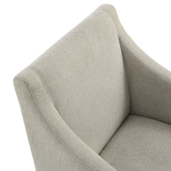 Alton Linen/Natural Fabric Upholstered Dining Armchair - Ornate Home