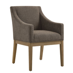 Alton Mocha/Natural Fabric Upholstered Dining Armchair - Ornate Home