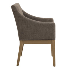 Alton Mocha/Natural Fabric Upholstered Dining Armchair - Ornate Home