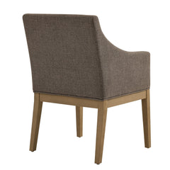 Alton Mocha/Natural Fabric Upholstered Dining Armchair - Ornate Home