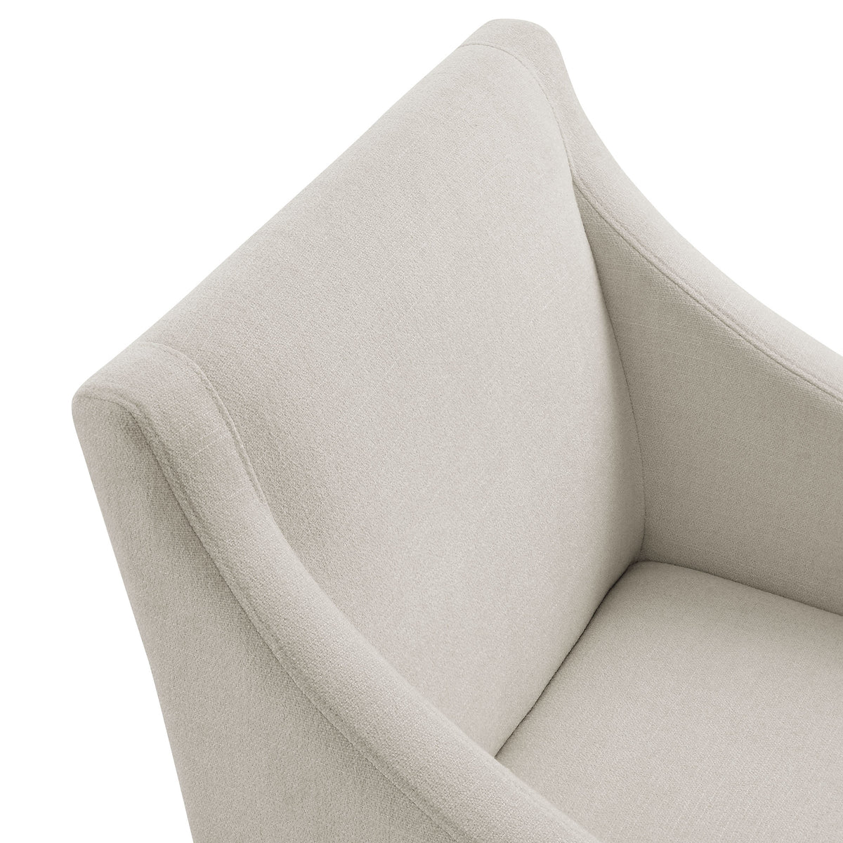 Alton Salt/Black Fabric Upholstered Dining Armchair - Ornate Home