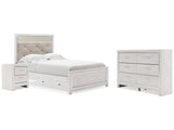 Altyra Full Upholstered Panel Bed, Dresser and Nightstand - Ornate Home