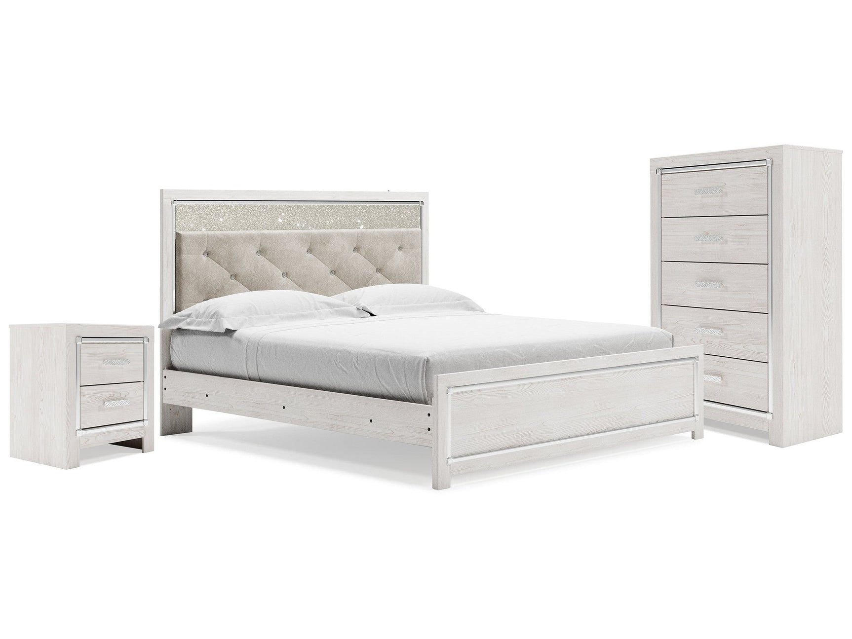Altyra King Panel Bed, Chest and 2 Nightstands (Online Special Price) - Ornate Home