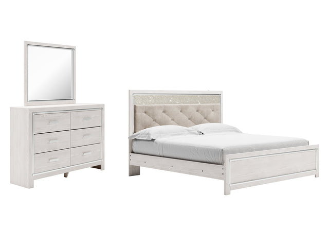 Altyra King Panel Bedroom Set with Dresser and Mirror - Ornate Home
