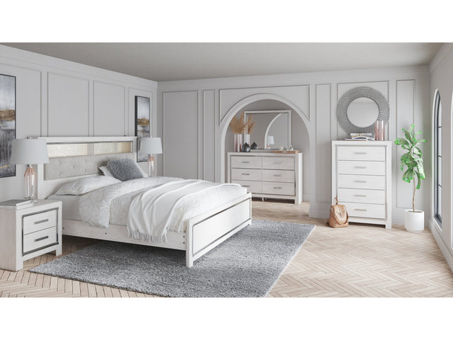 Altyra King Panel Bookcase Bedroom Set with Dresser and Mirror (Online Special Price) - Ornate Home