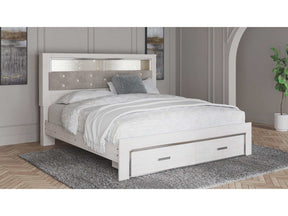 Altyra King Upholstered Bookcase Bed with Storage (Online Special Price) - Ornate Home