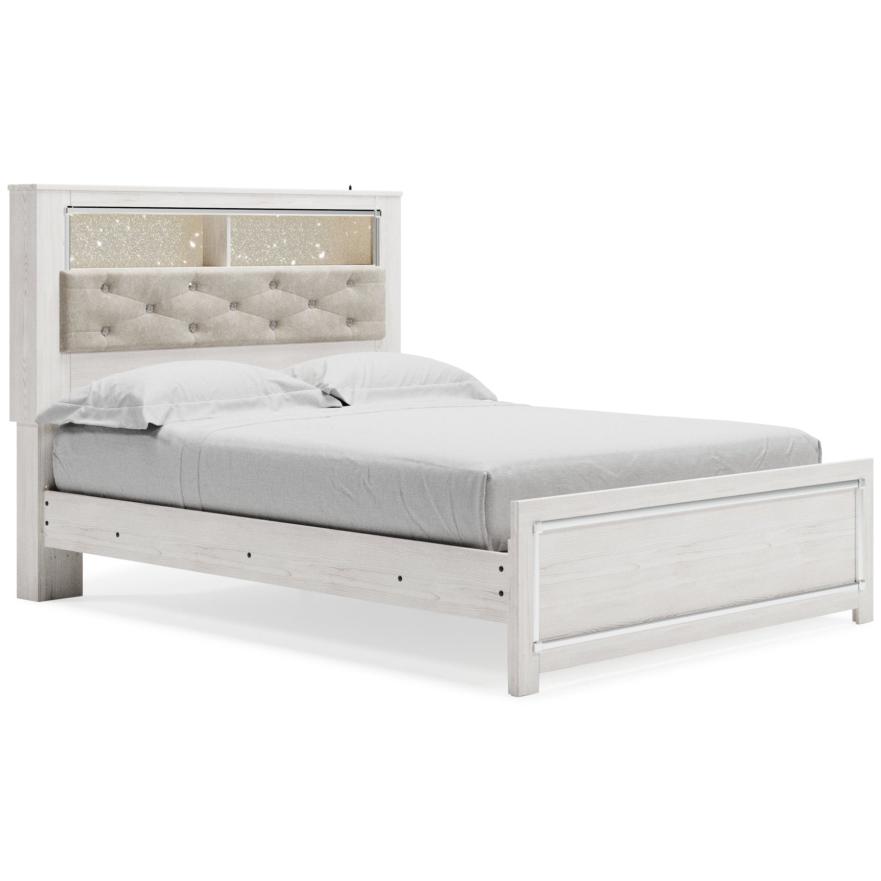Altyra Queen Panel Bookcase Bedroom Set with Dresser and Mirror (Online Special Price) - Ornate Home