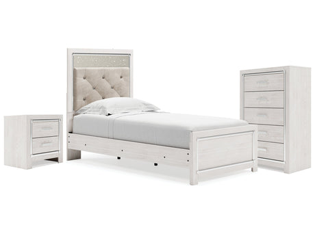 Altyra Twin Panel Bed, Chest and Nightstand - Ornate Home