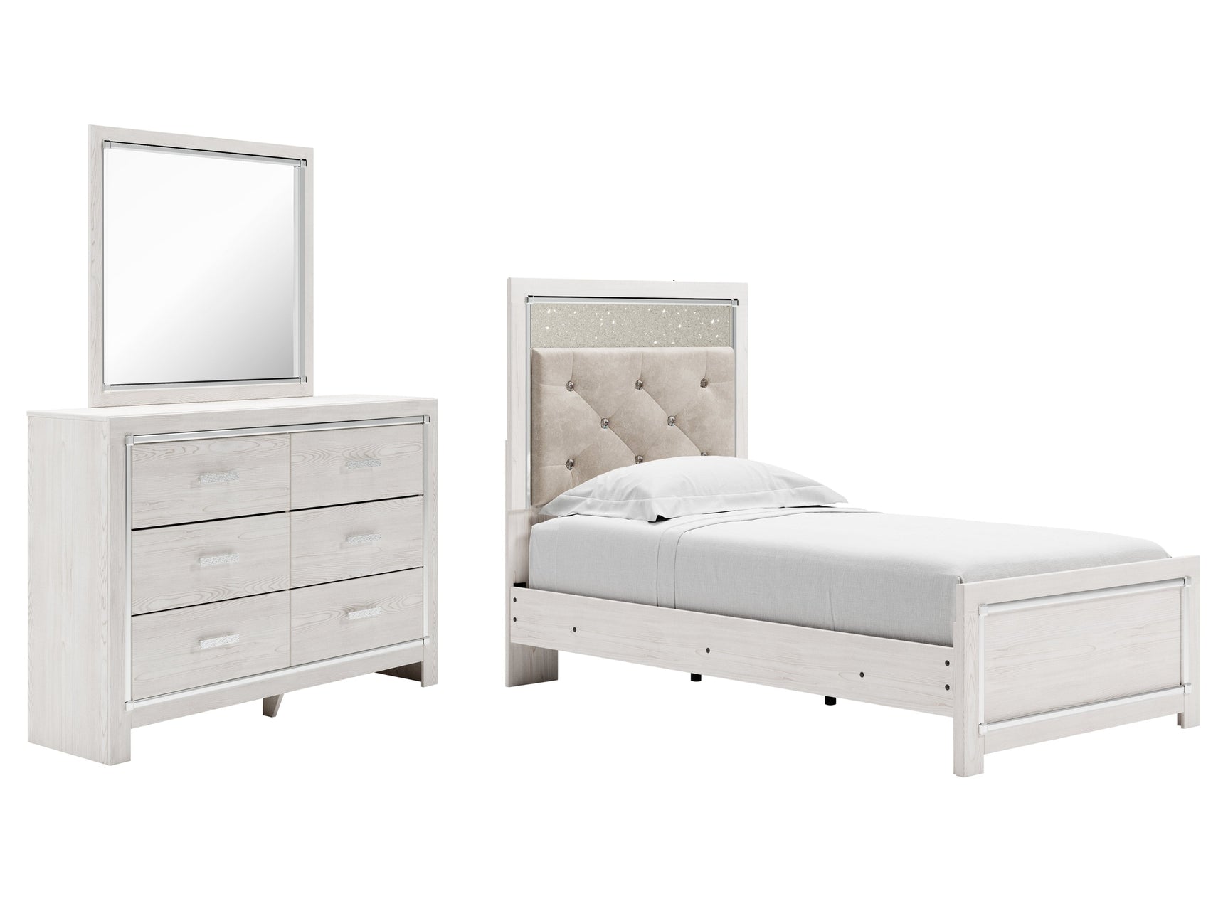 Altyra Twin Panel Bedroom Set with Dresser and Mirror (Online Special Price) - Ornate Home